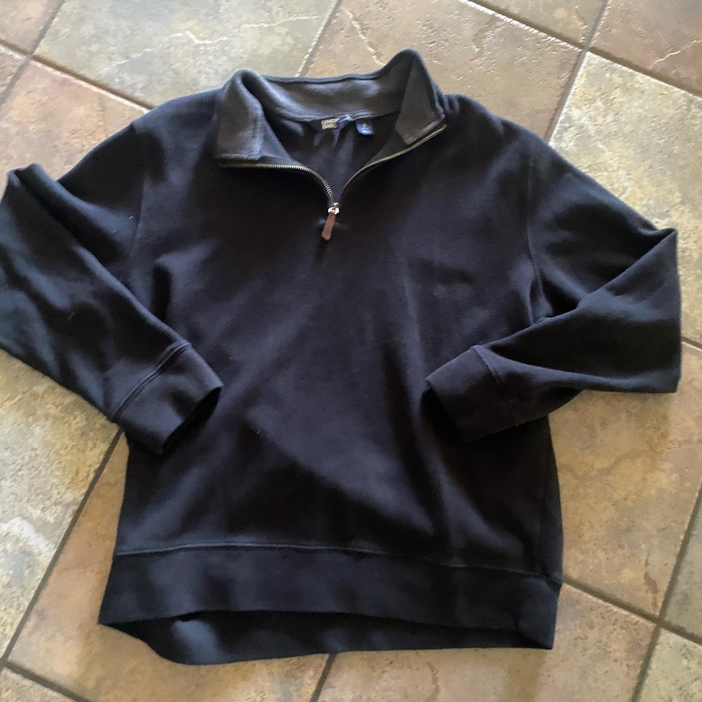Men's Black Quarter-Zip Sweater